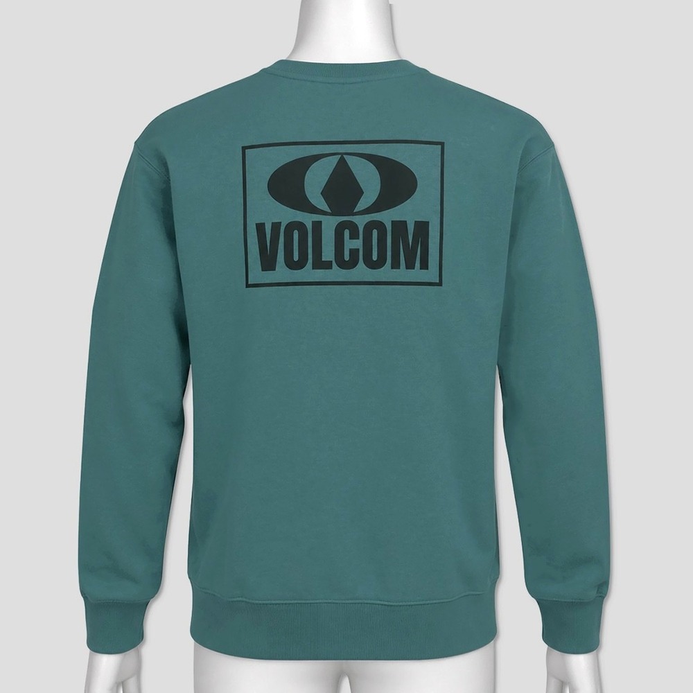 Volcom Roundabout Crew Sweatshirt - NWT Size Large Mens Teal / Multi - #49873-M6